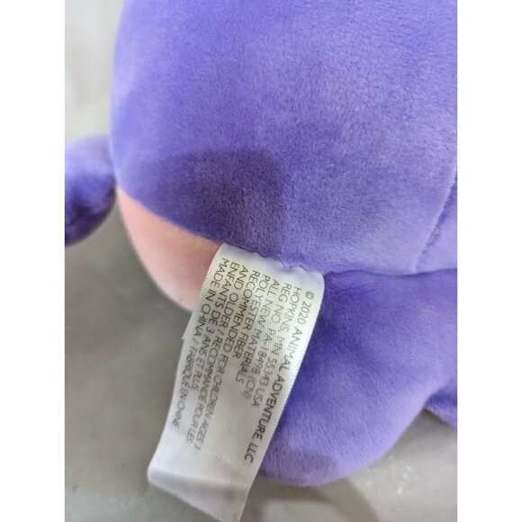 Animal Adventure Purple Narwhal Unicorn Whale Soft Sensory Plush Stuffed Animal - Picture 8 of 9